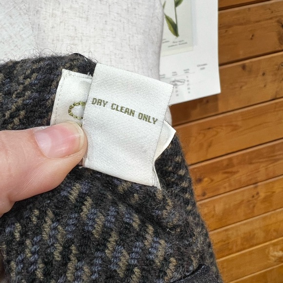 VTG Latte by Coffee Shop Glen Check Wool Blend Jacket Coat Statement Overcoat Sm - Picture 16 of 16